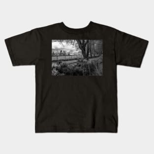 The woodland path in rural Norfolk, UK Kids T-Shirt